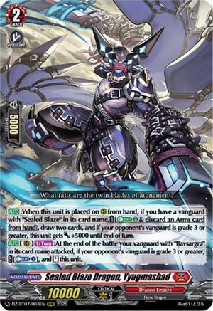 Sealed Blaze Dragon, Yyugmashad - DZ-BT07/003EN - Triple Rare
