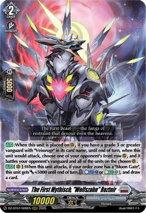 The First Mythisch, "Wolfszahn" Roztnir - DZ-BT07/009EN - Triple Rare