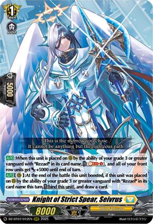 Knight of Strict Spear, Seivrus - DZ-BT07/012EN - Triple Rare