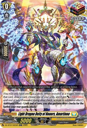 Light Dragon Deity of Honors, Amartinoa - DZ-BT07/023EN - Over Double Rare
