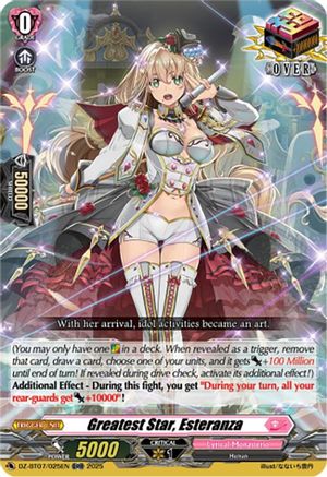Greatest Star, Esteranza - DZ-BT07/025EN - Over Double Rare