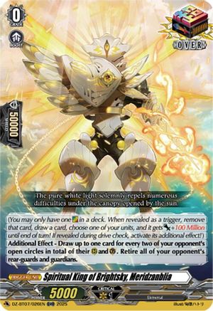 Spiritual King of Brightsky, Meridzanblia - DZ-BT07/026EN - Over Double Rare