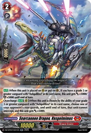 Searcannon Dragon, Vasgolmimus - DZ-BT07/031EN - Double Rare