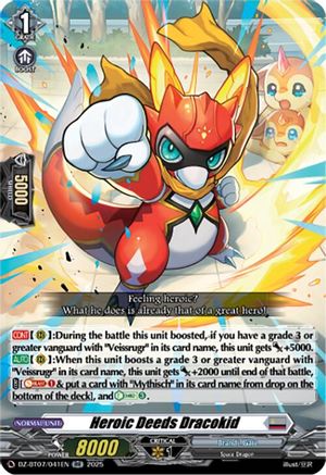 Heroic Deeds Dracokid - DZ-BT07/041EN - Double Rare