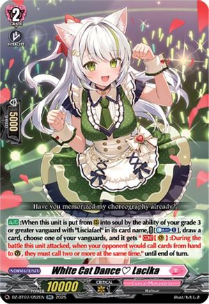 White Cat Dance Lacika - DZ-BT07/052EN - Double Rare