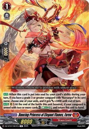 Dancing Princess of Elegant Flames, Faren - DZ-BT07/067EN - Rare