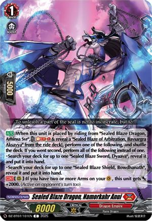 Sealed Blaze Dragon, Namorkahr Anui - DZ-BT07/101EN - Common
