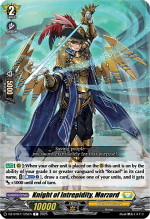 Knight of Intrepidity, Marzord - DZ-BT07/125EN - Common