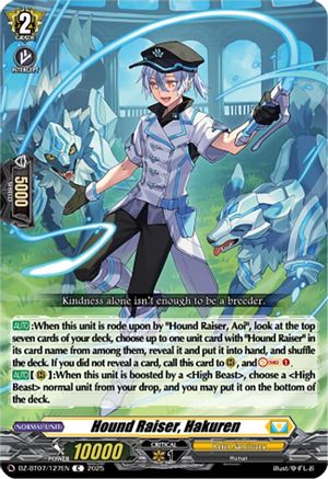 Hound Raiser, Hakuren - DZ-BT07/127EN - Common
