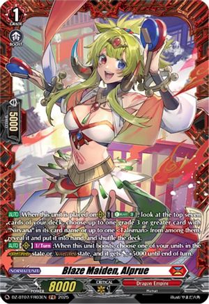 Blaze Maiden, Alprue (FR) - DZ-BT07/FR03EN - Frame Rare