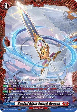 Sealed Blaze Sword, Dyaava (FR) - DZ-BT07/FR04EN - Frame Rare