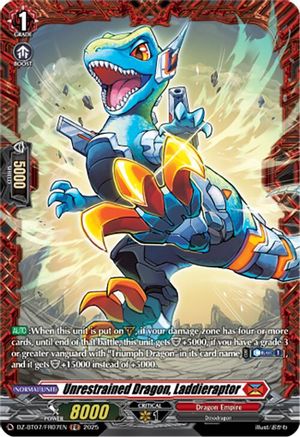 Unrestrained Dragon, Laddieraptor (FR) - DZ-BT07/FR07EN - Frame Rare