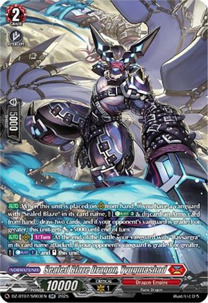 Sealed Blaze Dragon, Yyugmashad (SR) - DZ-BT07/SR03EN - Silver Rare