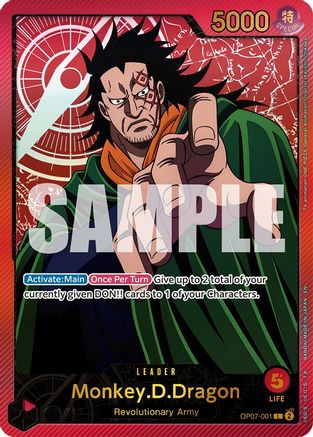 Monkey.D.Dragon (SPR) - OP07-001 - Leader