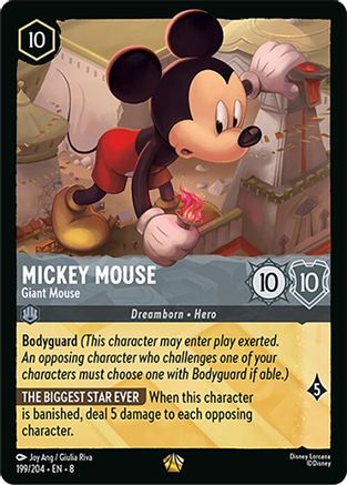 Mickey Mouse (Giant Mouse) - 199/204 - Legendary