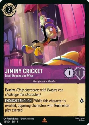 Jiminy Cricket (Level-Headed and Wise) - 62/204 - Rare