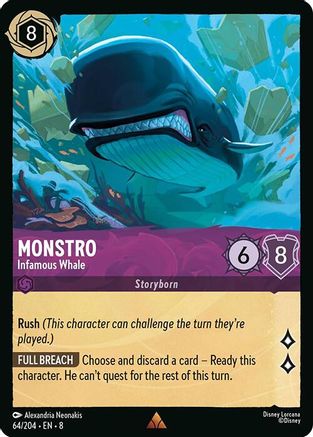 Monstro (Infamous Whale) - 64/204 - Rare
