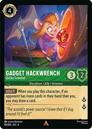 Gadget Hackwrench (Quirky Scientist) - 99/204 - Rare