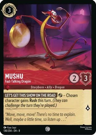 Mushu (Fast-Talking Dragon) - 130/204 - Common