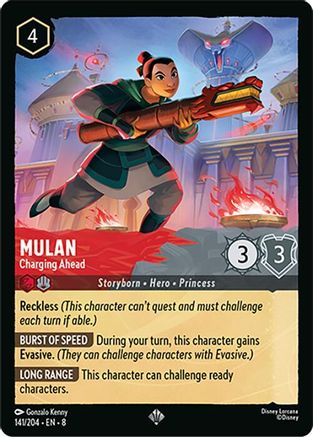 Mulan (Charging Ahead) - 141/204 - Super Rare