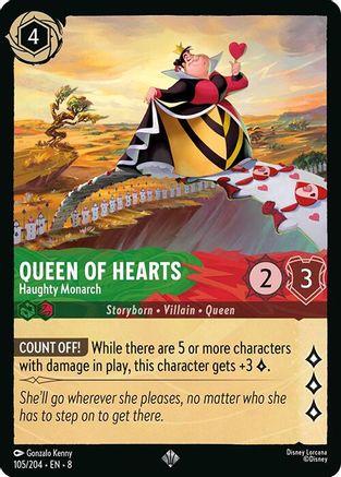 Queen of Hearts (Haughty Monarch) - 105/204 - Super Rare