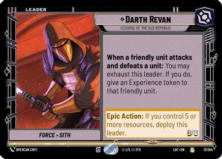 Darth Revan - Scourge of the Old Republic - 017/264 - Rare