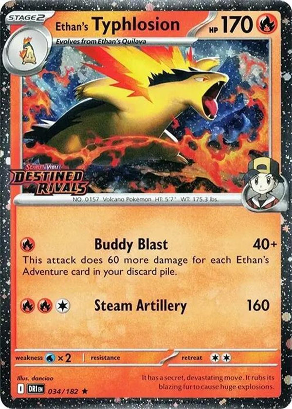 Ethan's Typhlosion (Prerelease Destined Rivals Stamped) - 034/182 - Rare