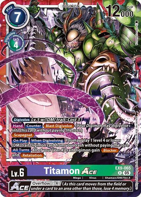Titamon ACE - EX9-065 - Rare