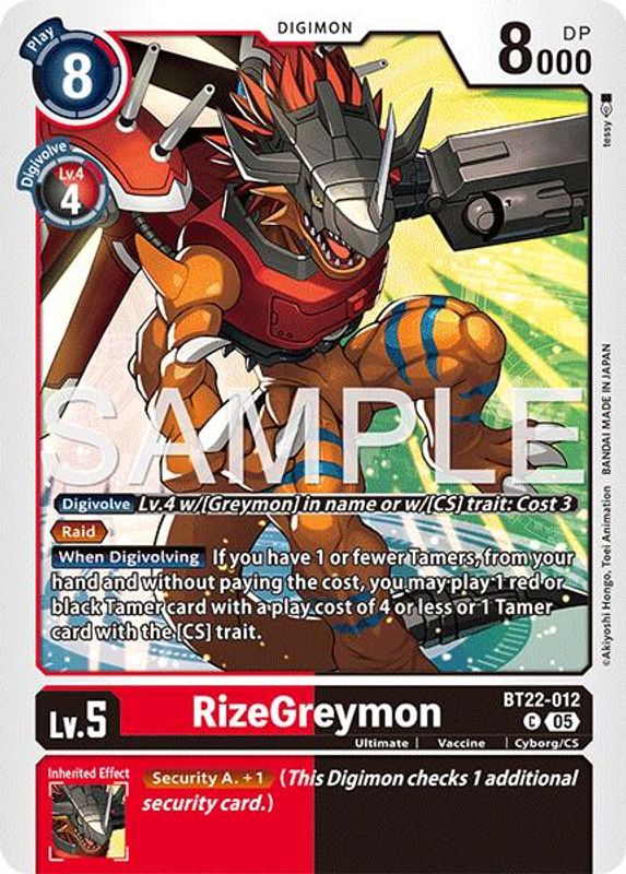 RizeGreymon - BT22-012 - Common
