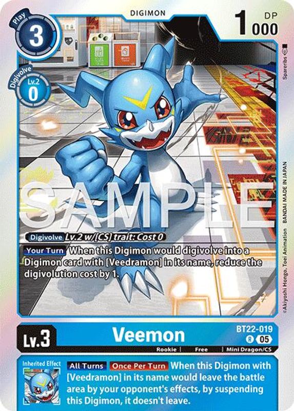 Veemon - BT22-019 - Rare