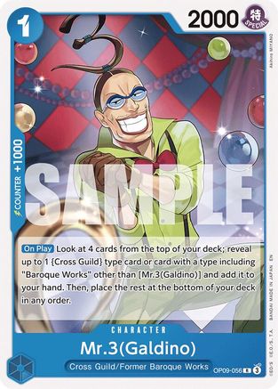 Mr.3(Galdino) (ST25) (Reprint EN) (Non-Foil) - OP09-056 - Rare