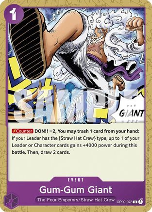 Gum-Gum Giant (ST26) (Reprint EN) (Non-Foil) - OP09-078 - Rare
