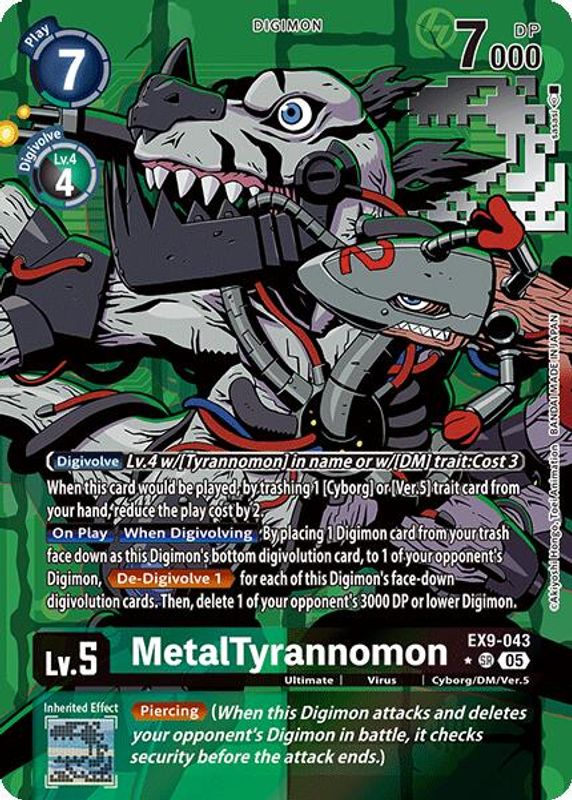 MetalTyrannomon (Alternate Art) - EX9-043 - Super Rare