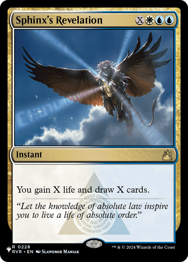 Sphinx's Revelation - RVR Reprint (PLST)