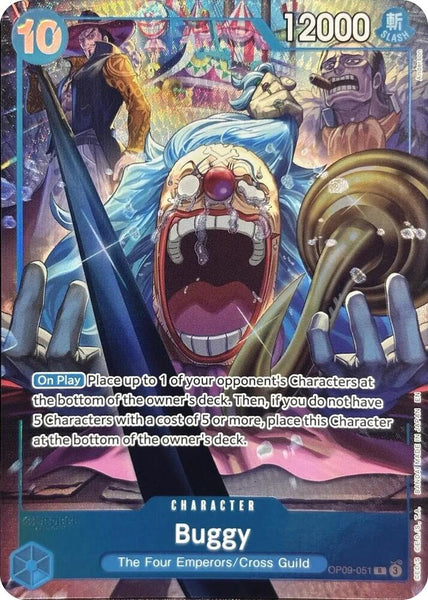 ONE PIECE BUGGY OP09-051 銀　PAS10 Buggy (Manga Alt Art) OP09-051 R Emperors in the New World - ONE