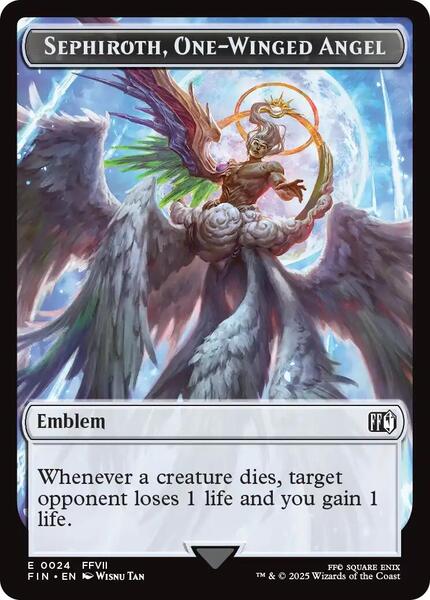 Emblem - Sephiroth, One-Winged Angel // Robot Warrior Token (TFIN)