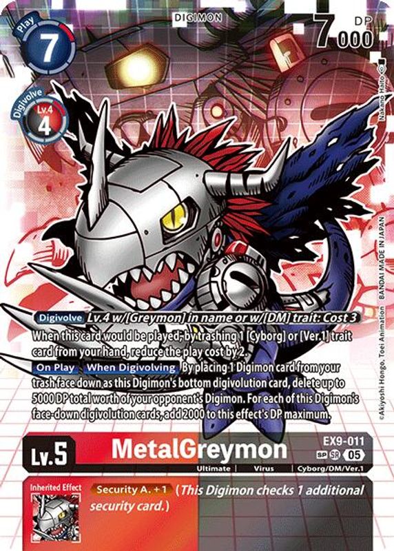 MetalGreymon (Special Rare) - EX9-011 - Special Rare