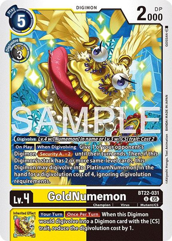 GoldNumemon - BT22-031 - Uncommon