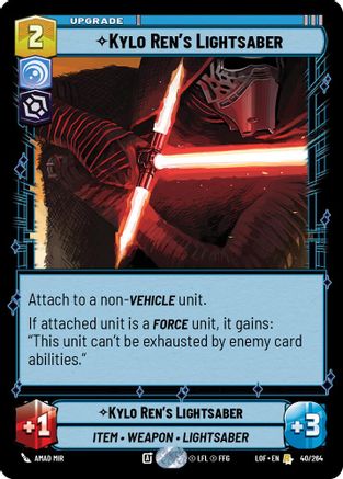 Kylo Ren's Lightsaber - 040/264 - Rare