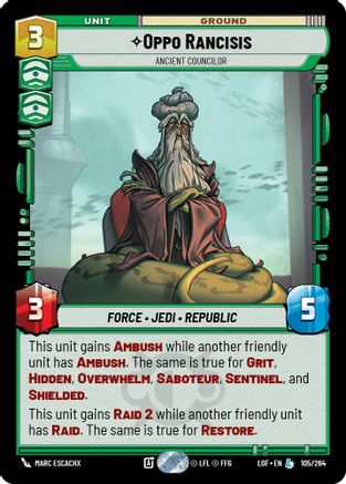 Oppo Rancisis - Ancient Councilor - 105/264 - Legendary