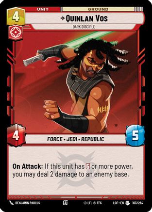 Quinlan Vos - Dark Disciple - 163/264 - Uncommon