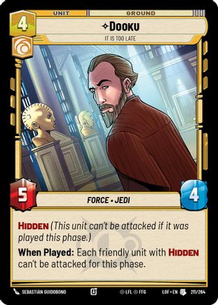 Dooku - It Is Too Late - 211/264 - Uncommon