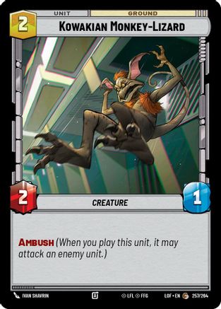 Kowakian Monkey-Lizard - 257/264 - Common