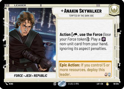 Anakin Skywalker - Tempted by the Dark Side - 018/264 - Rare
