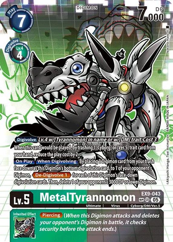 MetalTyrannomon (Special Rare) - EX9-043 - Special Rare