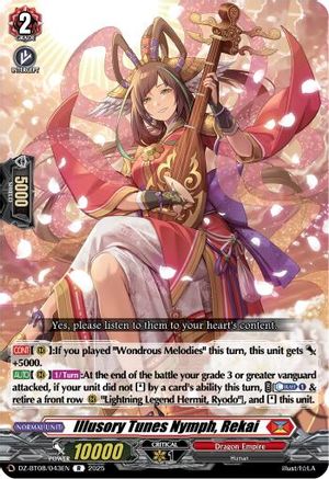 Illusory Tunes Nymph, Rekai - DZ-BT08/043EN - Rare