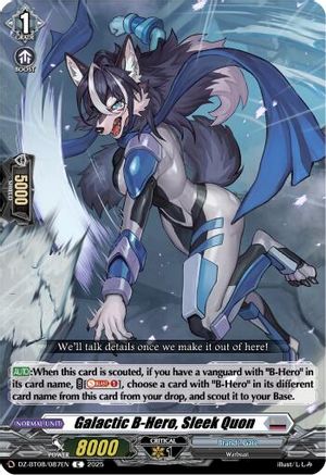 Galatic B-Hero, Sleek Quon - DZ-BT08/087EN - Common
