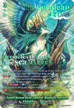 Sylvan Horned Beast Emperor, Magnolia Patriach (SEC) - DZ-BT08/SEC06EN - Secret Rare