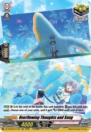 Overflowing Thoughts and Song - DZ-BT08/EX17EN - Extra Common