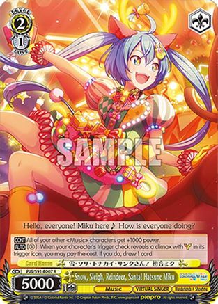 Snow, Sleigh, Reindeer, Santa! Hatsune Miku - PJS/S91-E007R - Rare
